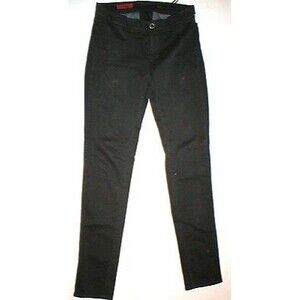 New Twiggy AG Jeans Pants Skinny Black 24 Soft Womens Flap Pockets USA $209 Mid